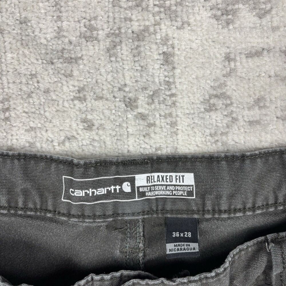 Carhartt Pants Relaxed Fit Rugged Flex BN2291-M Gray Pants Size 34x28 - Picture 3 of 7